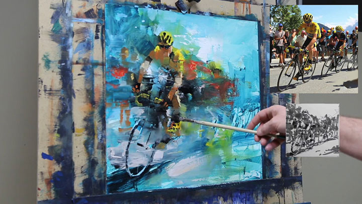 Tour de France One - Painting People in Motion by Mark Lague
