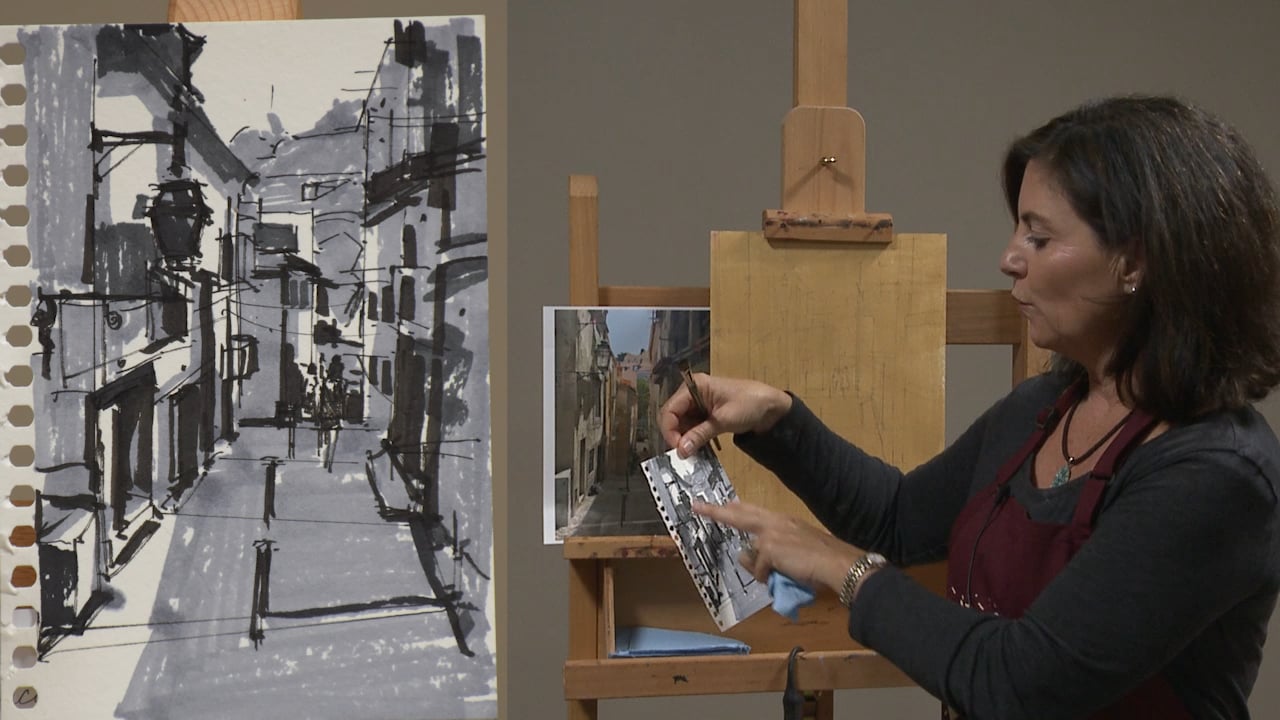 Painting the Impressionist Street Scene by Michelle Usibelli