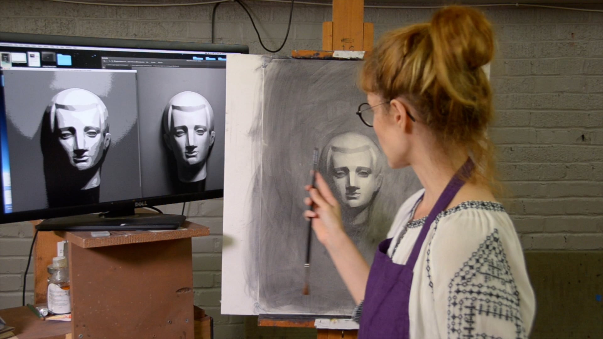 Beginner Drawing Series Charcoal Drawing of the Simple Man Cast by Susan Lyon